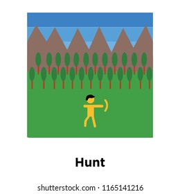 Hunt icon vector isolated on white background, Hunt transparent sign , historical stone age symbols