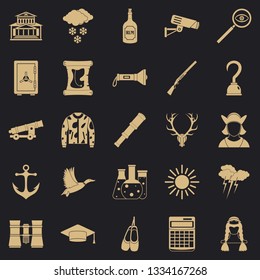 Hunt icons set. Simple set of 25 hunt vector icons for web for any design