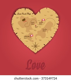 Hunt of Love Background, Vector illustration