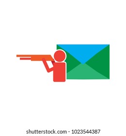 Hunt Mail Logo Icon Design