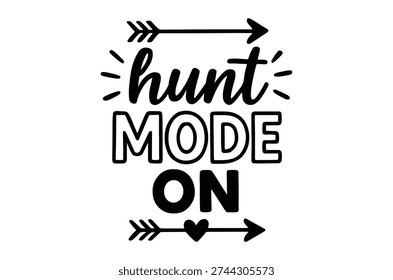 Hunt mode activated with modern arrow design and heart symbol
