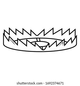 Hunt trap icon vector illustration