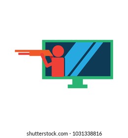 Hunt Tv Logo Icon Design