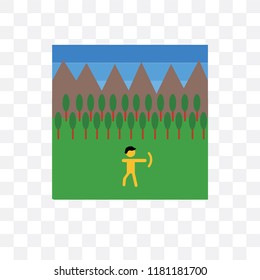 Hunt vector icon isolated on transparent background, Hunt logo concept