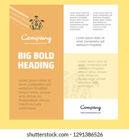 Hunted house  Business Company Poster Template. with place for text and images. vector background