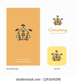 Hunted house  Company Logo App Icon and Splash Page Design. Creative Business App Design Elements