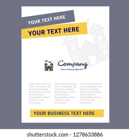 Hunted house Title Page Design for Company profile ,annual report, presentations, leaflet, Brochure Vector Background