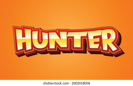 Hunter 3d Text Style Effect	
