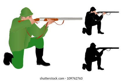 hunter aiming illustration