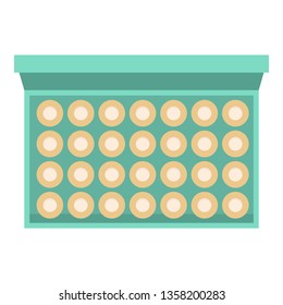 Hunter ammo box icon. Flat illustration of hunter ammo box vector icon for web design