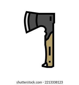 hunter axe tool color icon vector. hunter axe tool sign. isolated symbol illustration