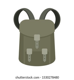 Hunter backpack icon. Flat illustration of hunter backpack vector icon for web design