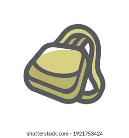 Hunter Bag Handbag Vector icon Cartoon illustration