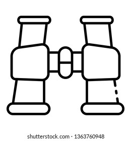 Hunter binoculars icon. Outline hunter binoculars vector icon for web design isolated on white background