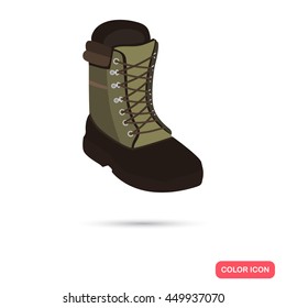 Hunter boots color flat icon