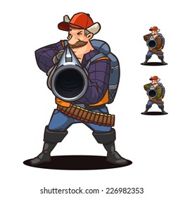 Hunter. Cartoon character