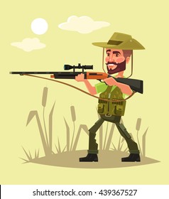 Image result for A HUNTER SHOOTING CARTOON