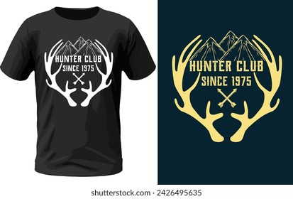 Hunter Club since 1975 T shirt design