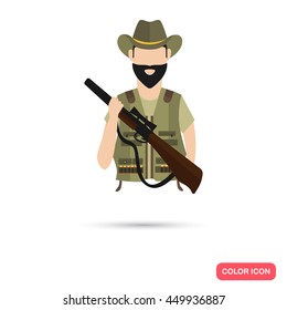 Hunter color flat icon