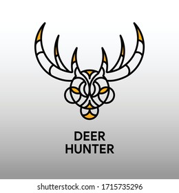 hunter deer logo design inspiration. deer icon. deer head