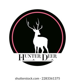 hunter deer logo and pattern design