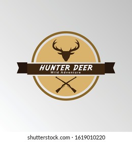 Hunter Deer Logo Your Design Stock Vector (Royalty Free) 1619010220 ...