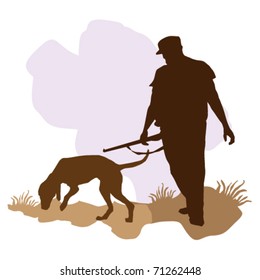 Jäger mit Hund