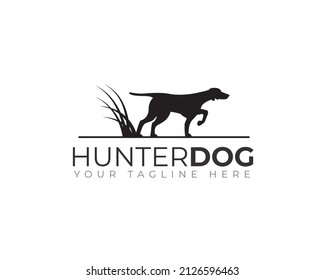 Hunter Dog Showing Ready To Attack Pose As Logo	
