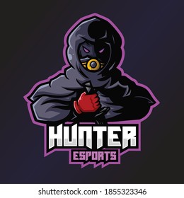 Hunter Esports Logo. Assasin's Logo. Esport Team Logo. Streamer Gaming Logo. Gaming Creator House Illustrator. Streamer Emblem. Ninja Illustrator. Game Content Symbol.