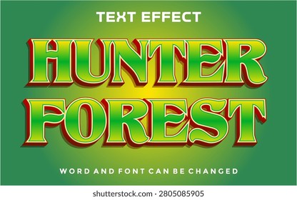 Hunter forest editable text effect