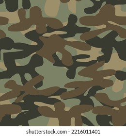 Hunter Green Pattern. Khaki Repeat Pattern. Seamless Print. Digital Grey Camouflage. Abstract Vector Camoflage. Green Camo Print. Army Brown Canvas. Modern Seamless Background. Military Camo Brush.