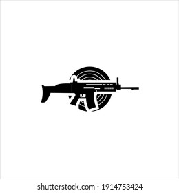 Hunter Gun Logoweapon Military Vector Design Stock Vector (Royalty Free ...