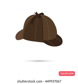 Hunter hat color flat icon