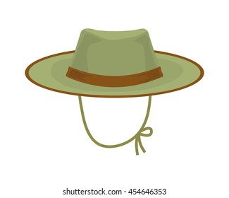 Hunter hat. Hunting equipment vector illustration. hat icon