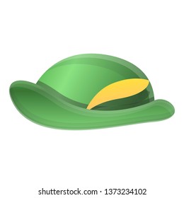 Hunter hat icon. Cartoon of hunter hat vector icon for web design isolated on white background