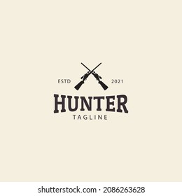 hunter hipster logo vector icon symbol illustration design
