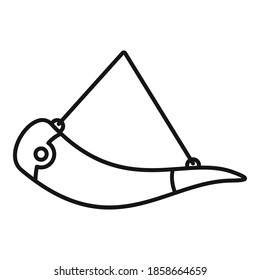 Hunter horn icon. Outline hunter horn vector icon for web design isolated on white background