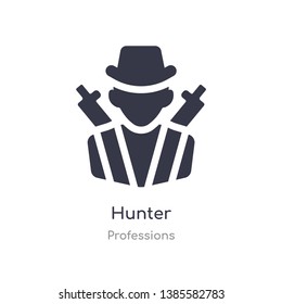 hunter icon. isolated hunter icon vector illustration from professions collection. editable sing symbol can be use for web site and mobile app