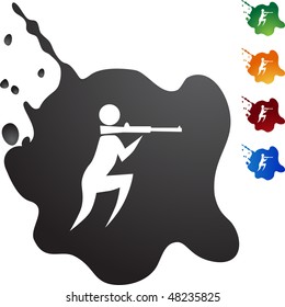 Hunter icon isolated web icon on a background.