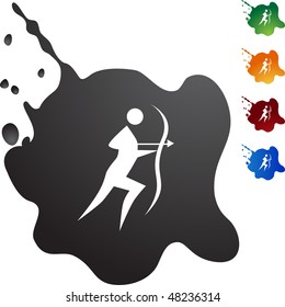 Hunter icon isolated web icon on a background.