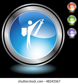 Icono de cazador aislado icono web en un fondo.