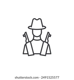 Colección de diseño de ícono de cazador
