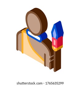 Hunter Icon Vector. Isometric Hunter sign. color isolated symbol illustration