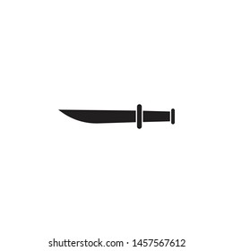 Hunter knife icon. Knife icon on isolated back