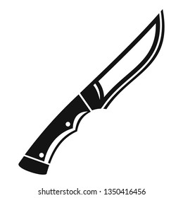 Hunter knife icon. Simple illustration of hunter knife vector icon for web design isolated on white background