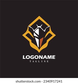 Logo-Vektordesign-Vorlage für Jäger