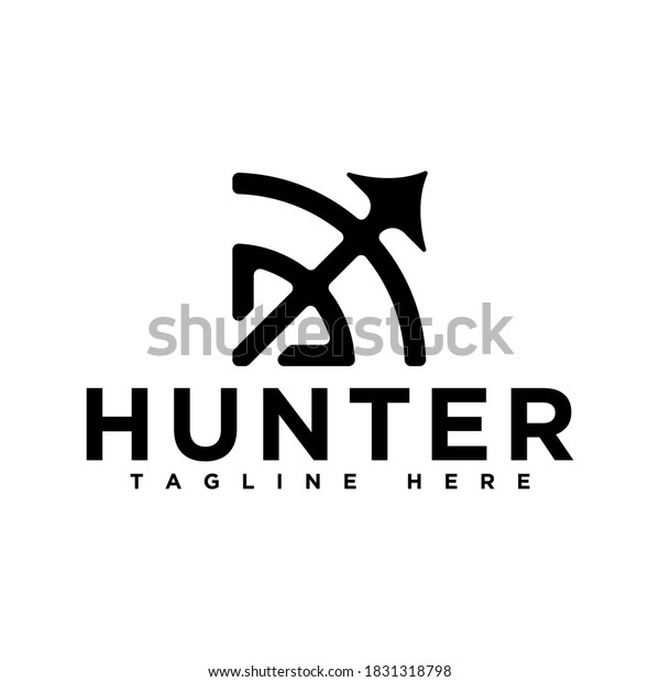 hunter logo design,
arrow logo inspirations