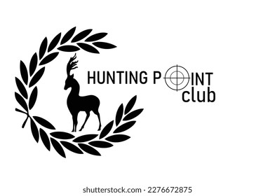 logotipo de cazador o diseño de pegatinas para camisetas y fondo