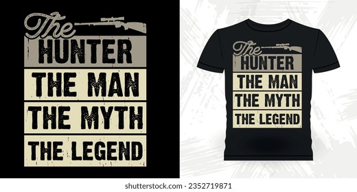 Junter the Man The Myth The Legend Funny Jäger Lover Retro Vintage Hirsch Jagd T-Shirt Design-Design 