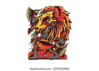 Hunter mascot logo cartoon illustration vector